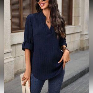 Navy Blue Women's Top